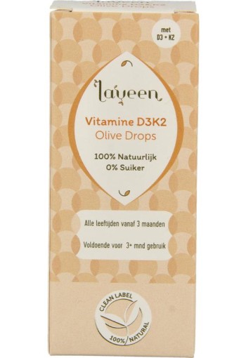 Laveen Olive drops vitamine D3 K2 (30 Milliliter)
