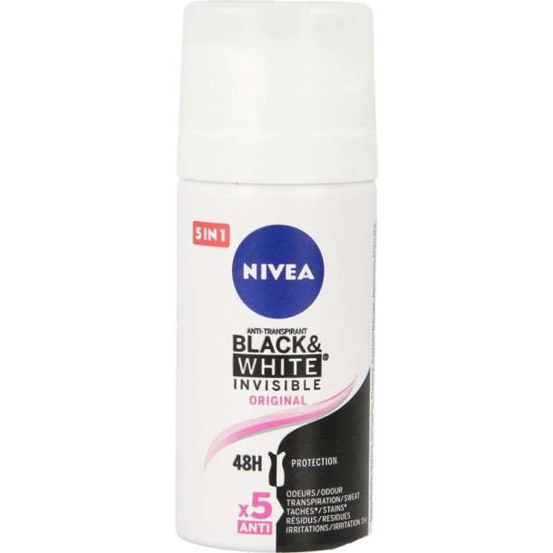 Nivea Deodorant spray black & white invisible mini (35 Milliliter)