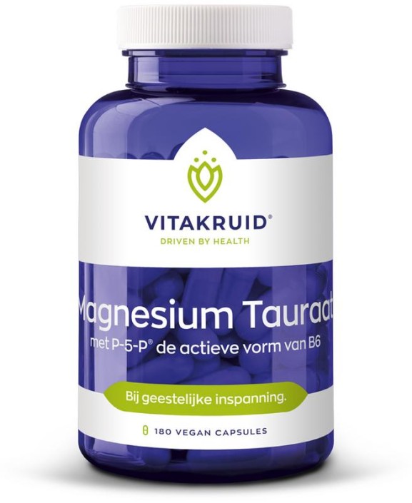 Vitakruid Magnesium tauraat met P-5-P (180 Vegetarische capsules)