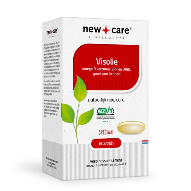 New Care Visolie omega-3 vetzuren, goed voor het hart Inhoud 60 capsules