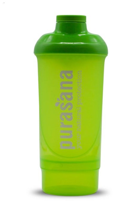 Purasana Plastic shaker wave 500ml groen (1 Stuks)