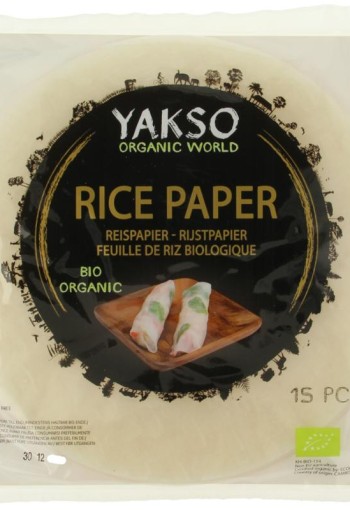 Yakso Rijstpapier met tapioca bio (150 Gram)
