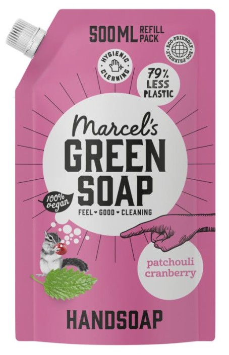 Marcel's GR Soap Handzeep patchouli & cranberry navul (500 Milliliter)