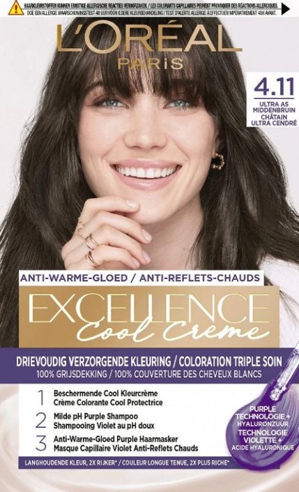 Excellence Cool creme 4.11 ultra asbruin 1 Stuks