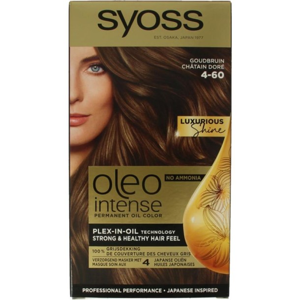 Syoss Color Oleo Intense 4-60 goudbruin haarverf (1 set)