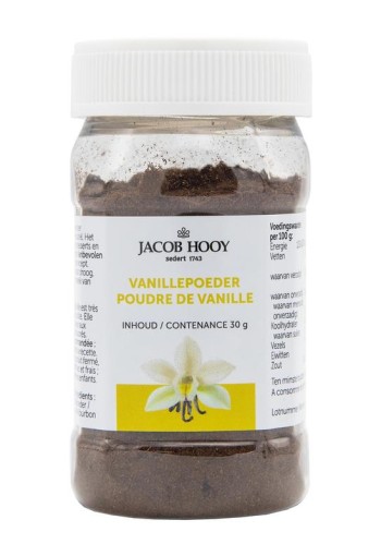 Jacob Hooy Vanille poeder bourbon 100% (30 Gram)
