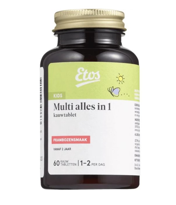 Etos Kids Multi Kauwtabletten Frambozensmaak 60 stuks