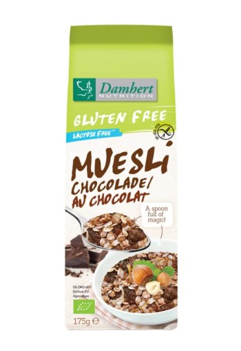 Damhert Muesli chocolade glutenvrij bio (175 Gram)