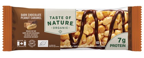 Taste Of Nature Dark chocolate peanut caramel bio (40 Gram)