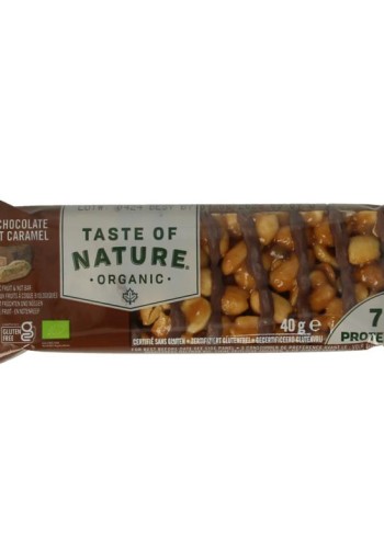 Taste Of Nature Dark chocolate peanut caramel bio (40 Gram)