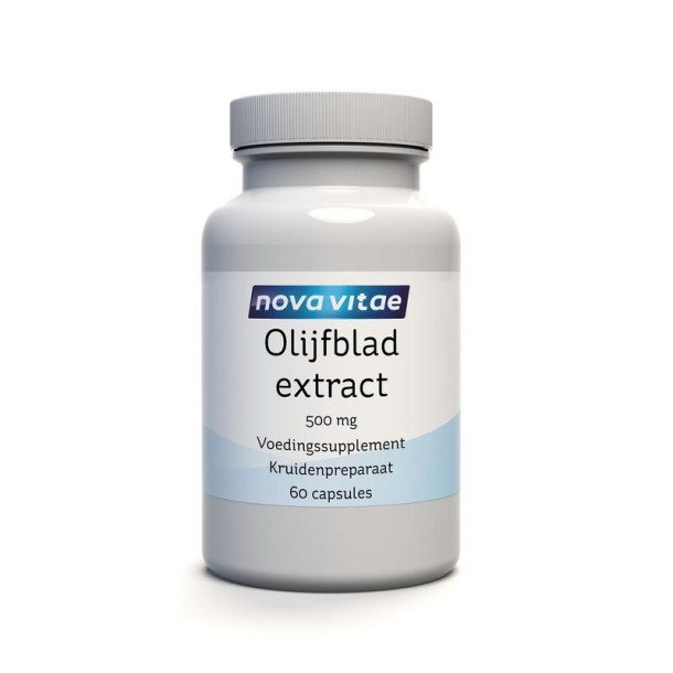 Nova Vitae Olijfblad extract 500 mg (60 Vegetarische capsules)