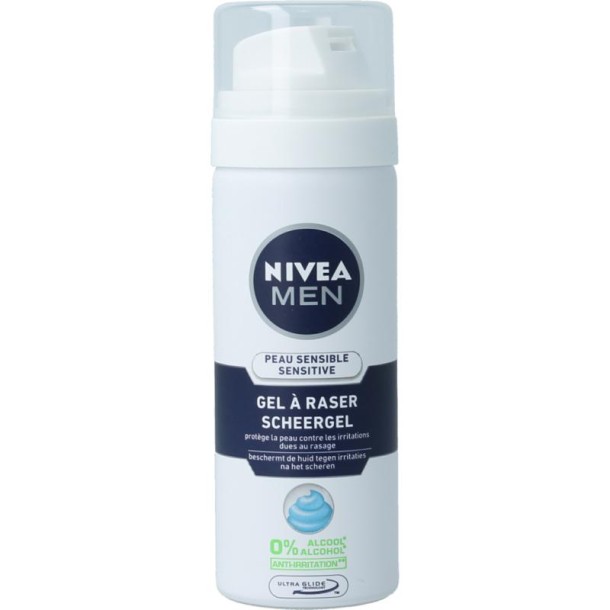 Nivea Men sensitive scheergel mini (30 Milliliter)