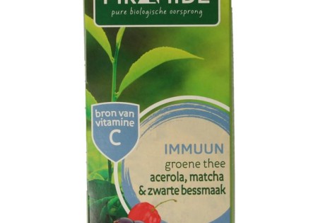 Piramide Immuun groene thee acerola matcha & zwarte bes bio (20 Zakjes)