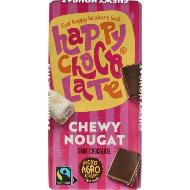 Happy Chocolate Puur nougat bio (100 Gram)