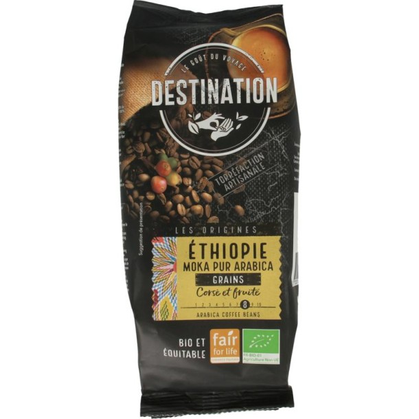 Destination Koffie Ethiopie mokka bonen bio (500 Gram)