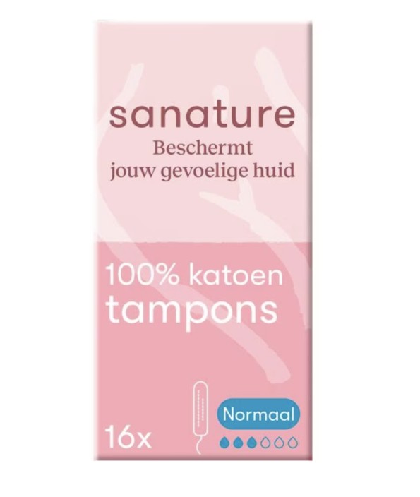 Sanature Katoenen Normaal Tampons 16 stuks