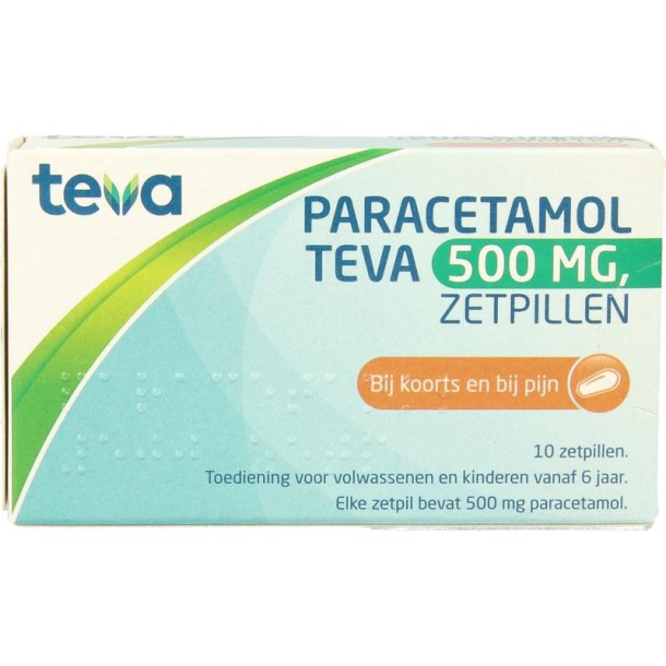 Teva Paracetamol 500mg (10 Zetpillen)
