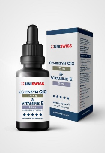 Uniswiss Co-Enzym Q10 en Vitamine E (10 Milliliter)