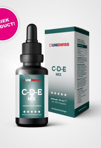 Uniswiss C-D-E mix (curcumine, vitamine D3, vitamine E) (10 Milliliter)