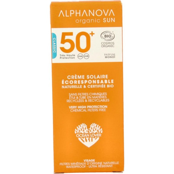 Alphanova Sun Sun bio cream SPF50+ high protection (50 Gram)