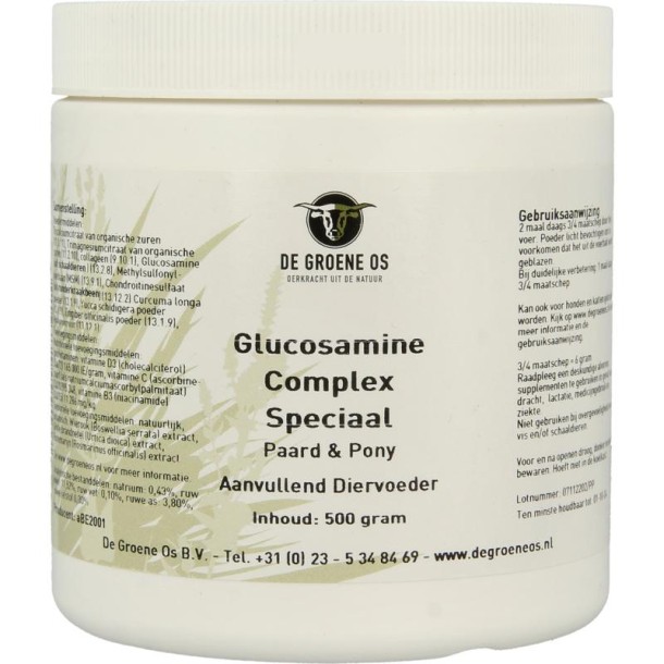 Groene Os Glucosamine complex speciaal paard/pony (500 Gram)