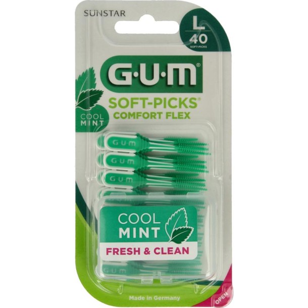 GUM Soft picks comfort flex mint large (40 Stuks)