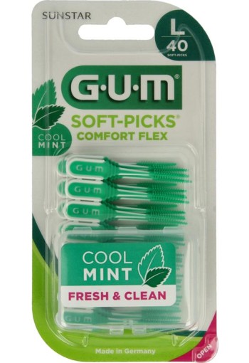 GUM Soft picks comfort flex mint large (40 Stuks)