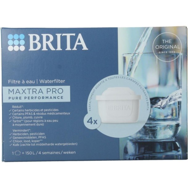 Brita Waterfilterpatroon maxtra pro all-in-1 4-pack (4 Stuks)