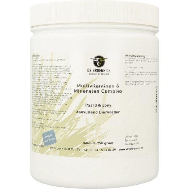 Groene Os Multivitamine / mineralen complex paard/pony (750 Gram)