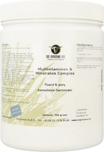 Groene Os Multivitamine / mineralen complex paard/pony (750 Gram)
