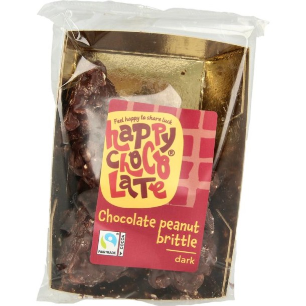 Happy Chocolate Chocolade pindarotsen puur bio (150 Gram)