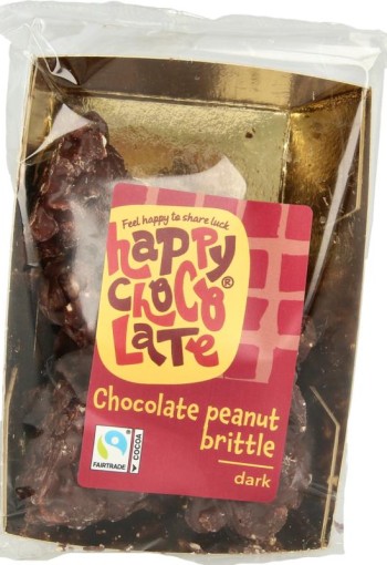 Happy Chocolate Chocolade pindarotsen puur bio (150 Gram)