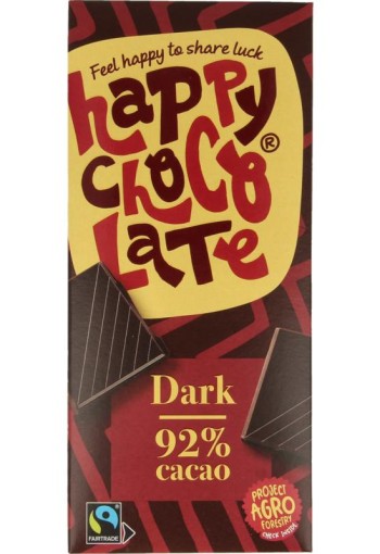 Happy Chocolate Puur 92% bio (85 Gram)