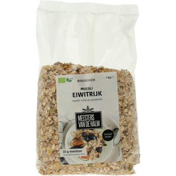 De Halm Muesli eiwitrijk herstel after sport bio (1 Kilogram)