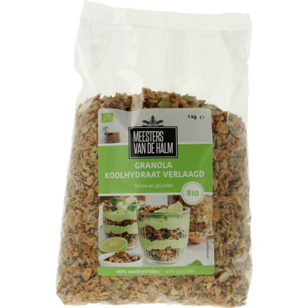De Halm Granola koolhydraat verlaagd bio (1 Kilogram)