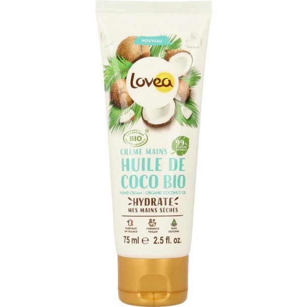 Lovea Hand cream organic coco oil (75 Milliliter)