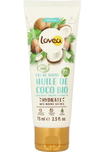 Lovea Hand cream organic coco oil (75 Milliliter)