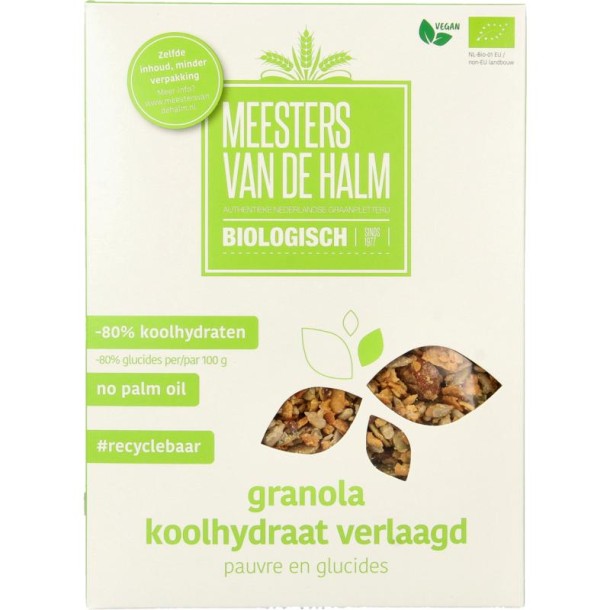 De Halm Granola koolhydraat verlaagd bio (350 Gram)