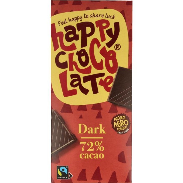 Happy Chocolate Puur 72% bio (85 Gram)
