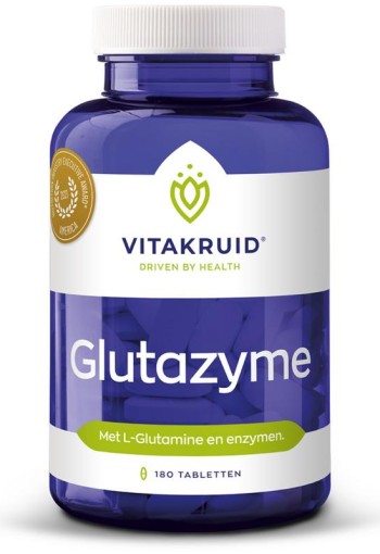 Vitakruid Glutazyme oa Spijsverteringsenzymen en L-Glutamine (180 Tabletten)