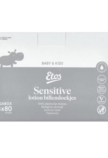 Etos Baby Lotion Billendoekjes Sensitive Megabox 2880 stuks