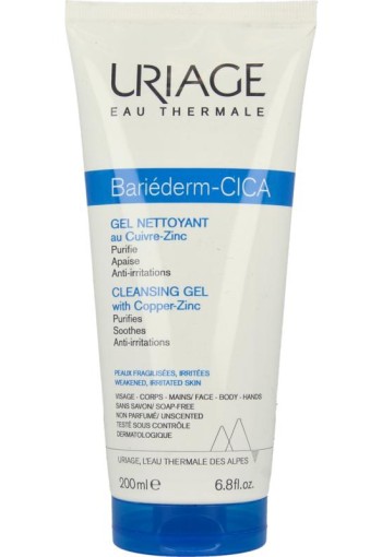 Uriage Bariederm cleansing cica gel irritated skin (200 Milliliter)