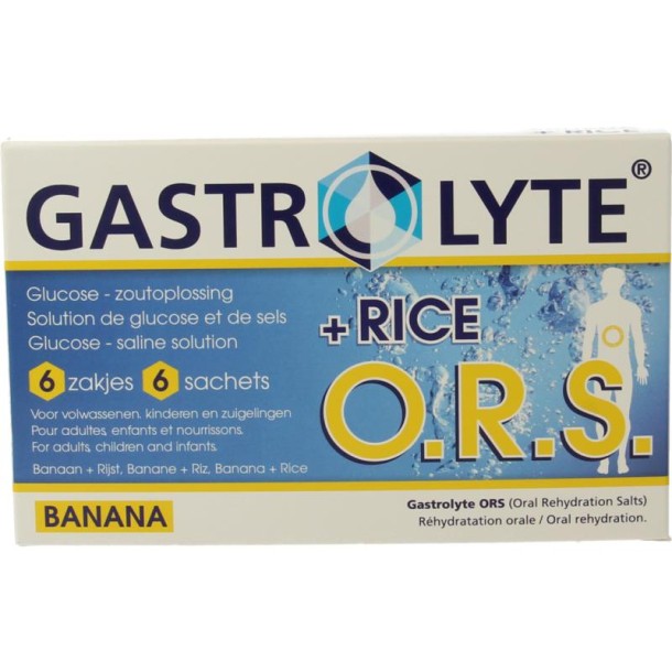 Gastrolyte O.R.S. rijst/banaan (6 Sachets)