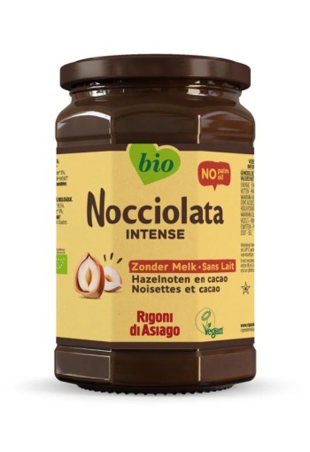 Nocciolata Hazelnootpasta zonder melk bio (650 Gram)