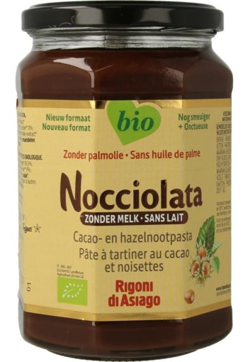 Nocciolata Hazelnootpasta zonder melk bio (650 Gram)