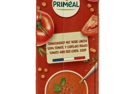Primeal Soep tomaat rode linzen bio (330 Milliliter)