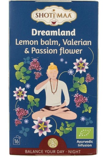 Shoti Maa Dreamland lemon balm, valerian & pass flower bio (16 Zakjes)