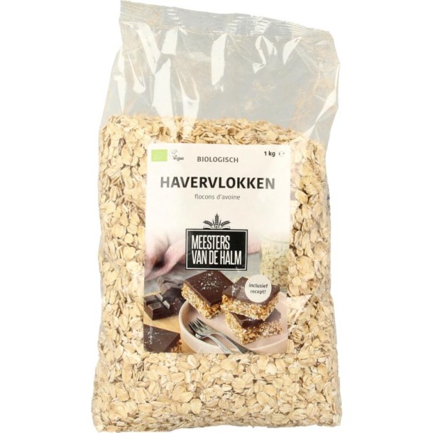 De Halm Havervlokken bio (1 Kilogram)