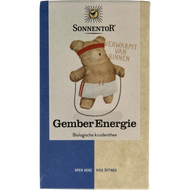 Sonnentor Gember energie thee bio (18 Zakjes)