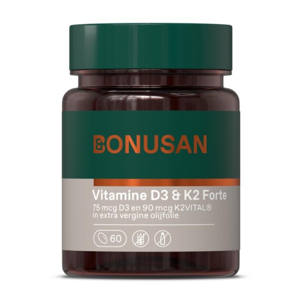 Bonusan Vitamine D3 & K2 (60 Softgels)